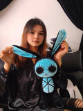 Goth Voodoo Blue Bunny Plush