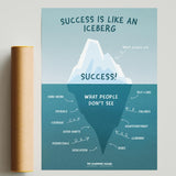 Success is like an Iceberg Poster