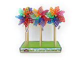 RAINBOW WINDMILL ON STICK 15cm