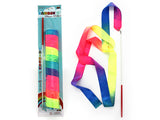 RAINBOW RIBBON W/STICK (2M)