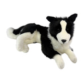 Black and White Border Collie with satin pocket - 62cm