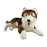 Brown and White Husky with satin pocket - 62cm