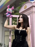 Emo Creepy Pink Bunny Stuffed Animal