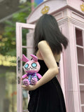 Emo Creepy Pink Bunny Stuffed Animal