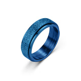 Frosted Blue Anxiety Fidget Ring Spinner