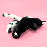 Goth Black And White Two-Headed Stuffed Cat