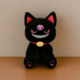 Goth Kawaii Black Evil Cat Plush