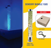 Sensory Bundle 150S – 1.5m Bubble Tube Column Water Feature with Sofa Podium and Wall Bracket