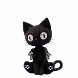 Black Bombay Gothic Cat Plush