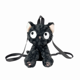 Black Kawaii Cat Plush Backpack
