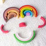 Wooden Rainbow Building Block Toys