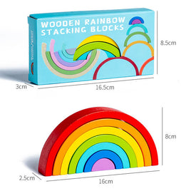 Wooden Rainbow Building Block Toys