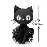 Black Bombay Gothic Cat Plush