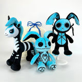 Arctic Blue Voodoo Goth Bunny Plush