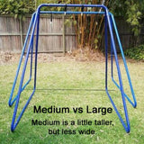 Medium Teal Nylon Wrap Swing with Medium Swing Set Stand