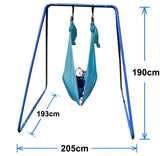Medium Teal Nylon Wrap Swing with Medium Swing Set Stand