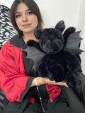 Gothic Style Black Plush Dragon