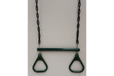 Trapeze Bar With Triangle Grips and Chains GREEN