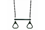 Trapeze Bar With Triangle Grips and Chains GREEN
