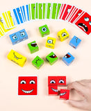 Expressions Matching Block Wooden Puzzles