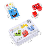 Expressions Matching Block Wooden Puzzles