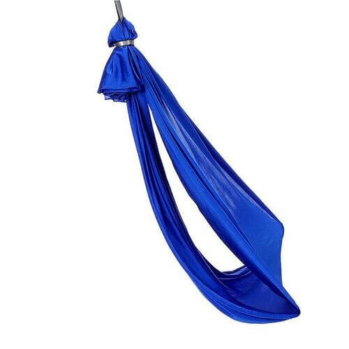 Kids Elastic Yoga Sensory Hammock Swing with a child sitting inside it.
