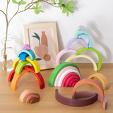 Wooden Rainbow Stacking Blocks