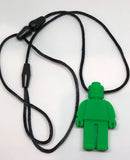 Robot chewy necklace, Blue or Green