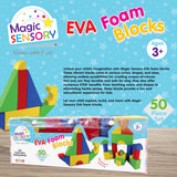 50 Piece EVA Shaped Building Blocks: Build, Learn, and Play Safely!