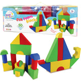 50 Piece EVA Shaped Building Blocks: Build, Learn, and Play Safely!