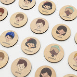 Wooden Feelings Tokens - 24