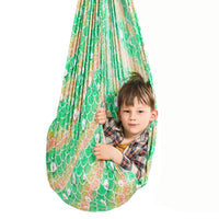 Kids Elastic Yoga Sensory Hammock Swing with Ceiling hooks and accessories.