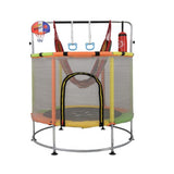 140cm Kids Trampoline with Hammock and Adjustable Gym Bar