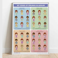 My Zones of Feelings in Auslan Poster