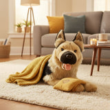 Vibrating German Shepherd with satin pocket - 64cm