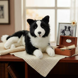 Vibrating lying Border Collie with satin pocket - 62cm