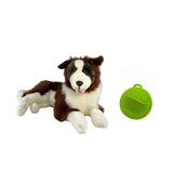 Vibrating Chocolate Border Collie with satin pocket - 62cm