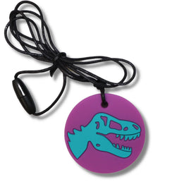 dino chew pendent purple