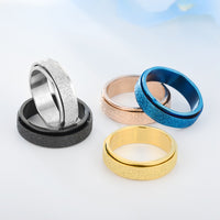 Frosted Gold Anxiety Fidget Ring Spinner