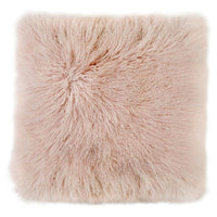 Mongolian Sheepskin Cushion Pink or Grey - 40cm