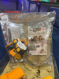 Kinetic Sand with Construction trucks