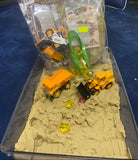 Kinetic Sand with Tweezers and Gemstones