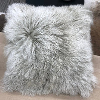 Mongolian Sheepskin Cushion Cover- 40cm - Gray