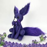 Goth Purple Fox Stuffed Animal