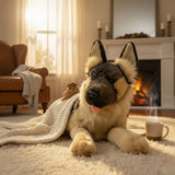 Vibrating Lying German Shepherd Plush Toy- 64cm