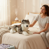 Vibrating Lying Husky with satin pocket - 62cm