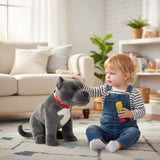 Staffy - 32cm sitting, grey 1.8kg