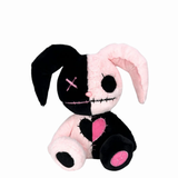 Goth Voodoo Pink and Black Bunny Plush