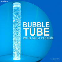 Sensory Bundle 150S – 1.5m Bubble Tube Column Water Feature with Sofa Podium and Wall Bracket