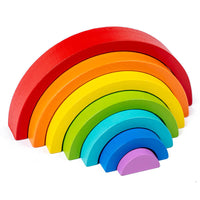 Wooden Rainbow Building Block Toys